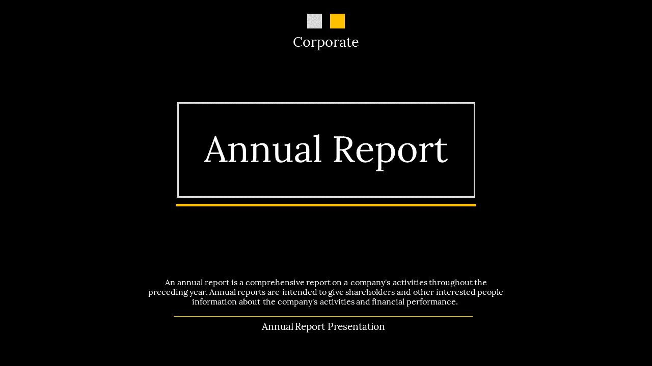 Annual Report Presentation Template