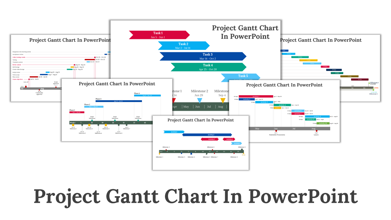 Project Gantt chart In PowerPoint 