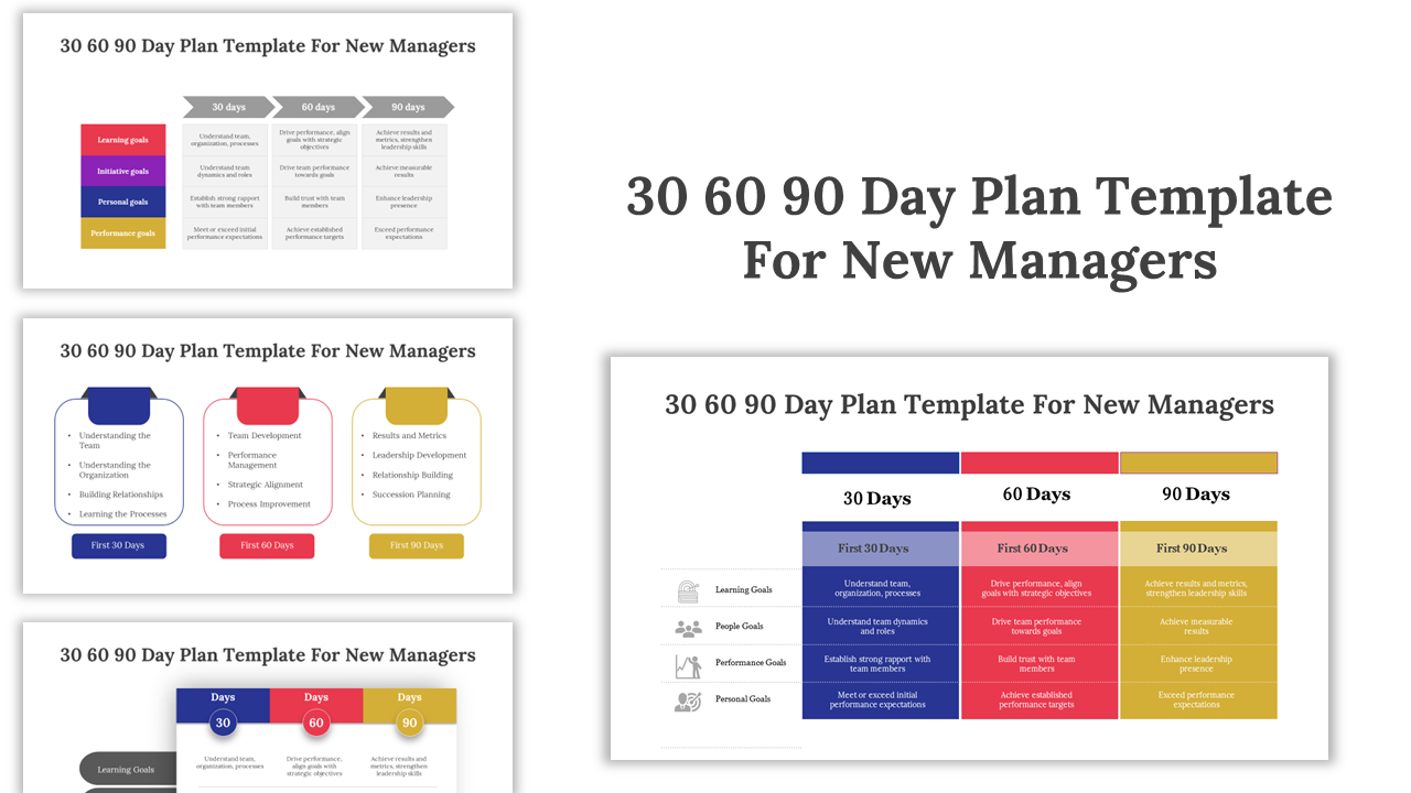 30 60 90 Day Plan Template For New Managers