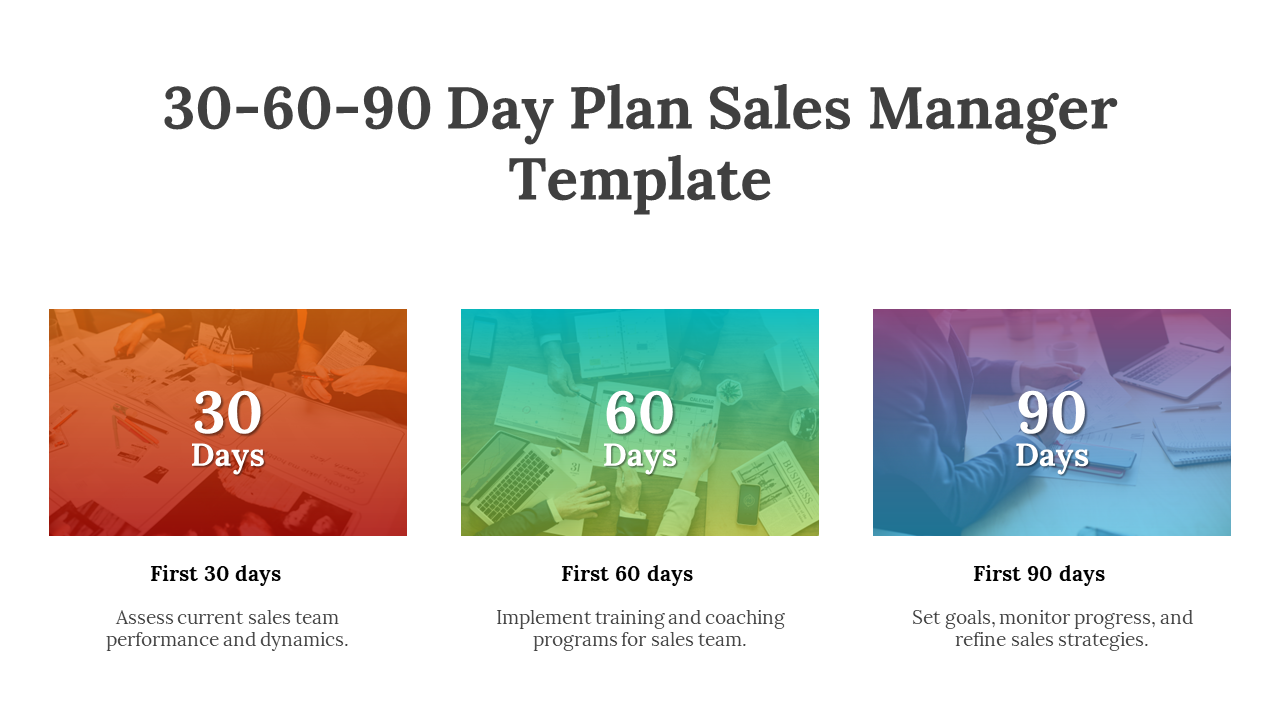 30 60 90 Day Plan Sales Manager Template