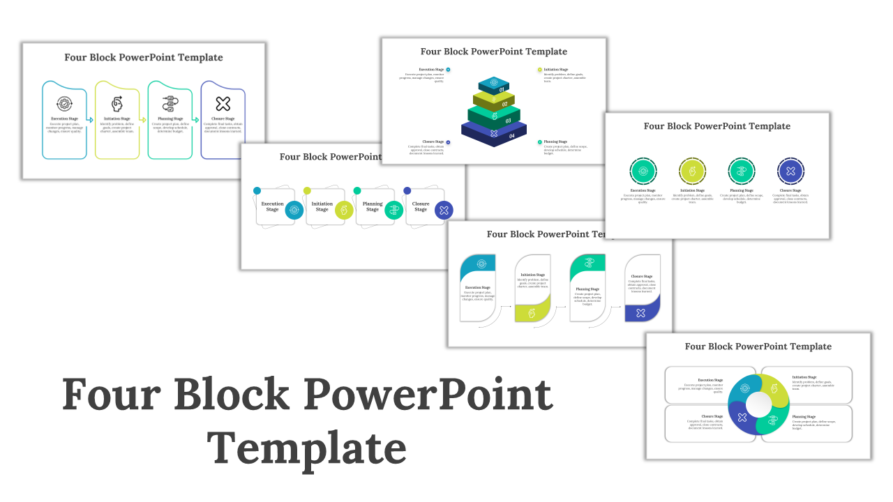 four blocker powerpoint template