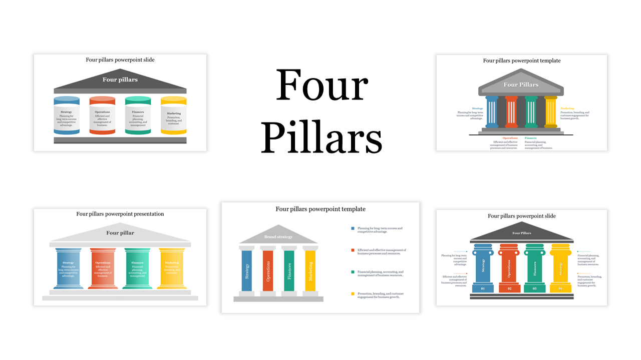 Four Pillars PowerPoint Presentation