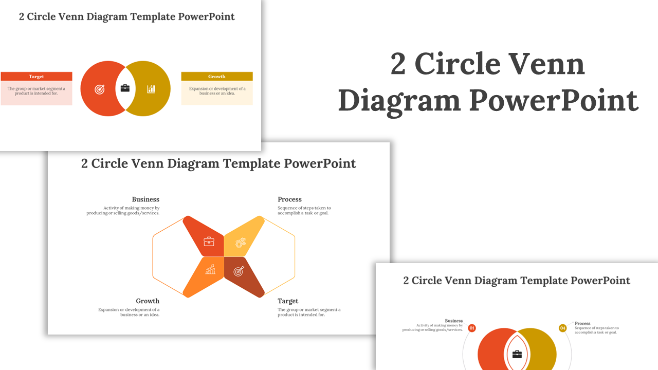 2 Circle Venn Diagram Template PowerPoint