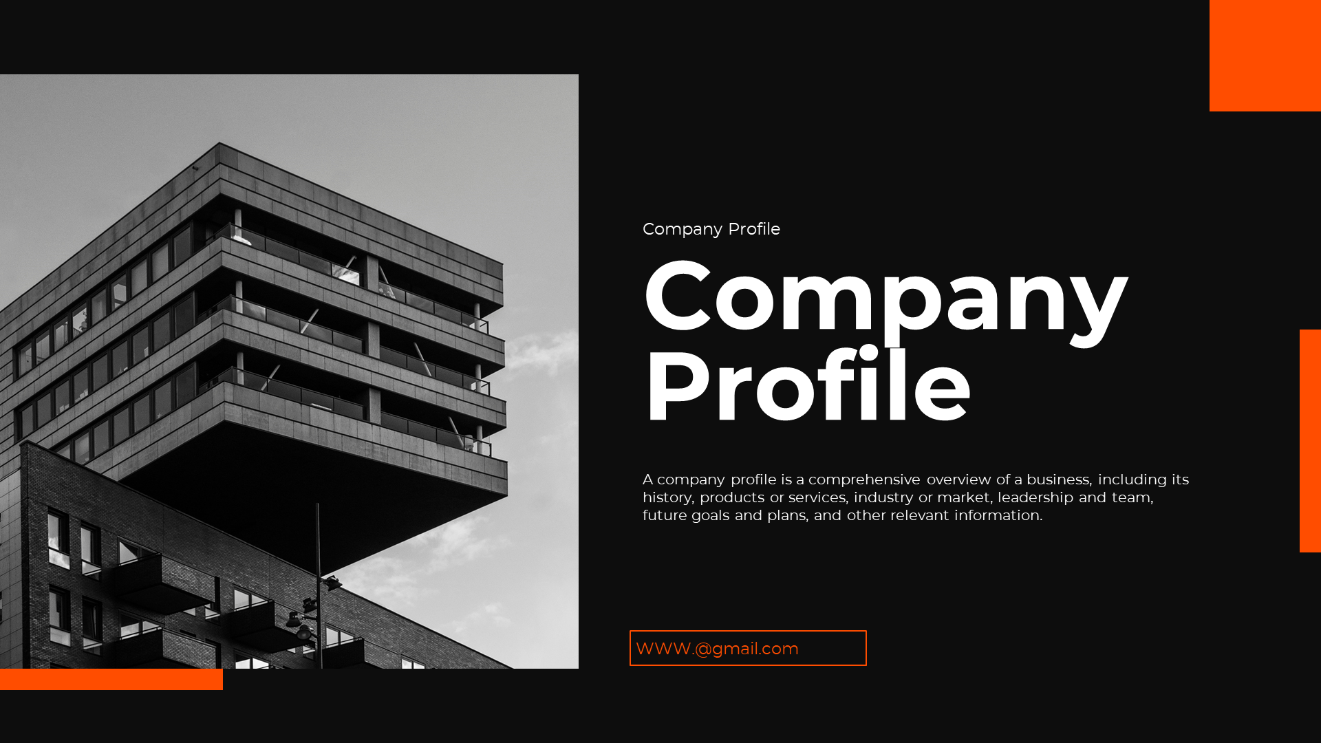 Company Profile Design Template PPT