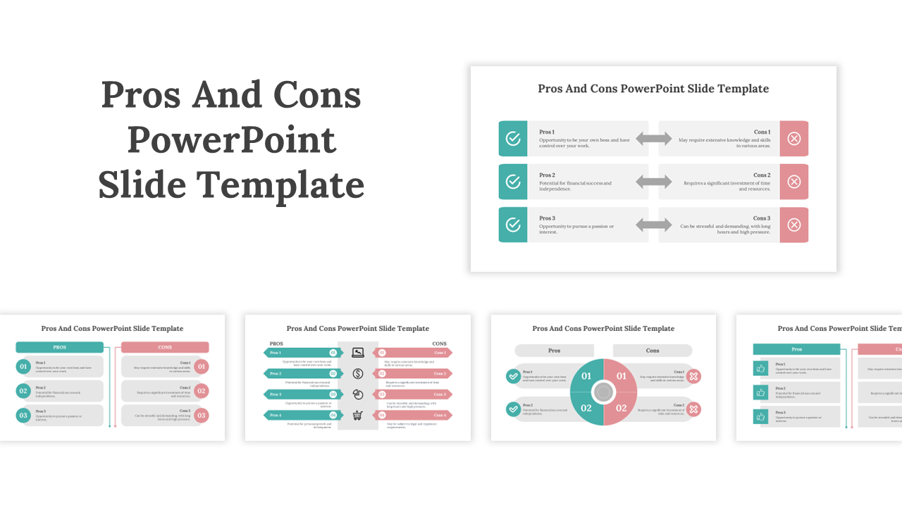 Pros and Cons PowerPoint Slide Template