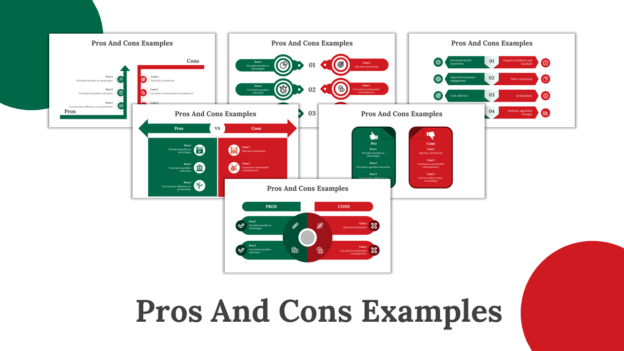 Pros And Cons PowerPoint Examples 