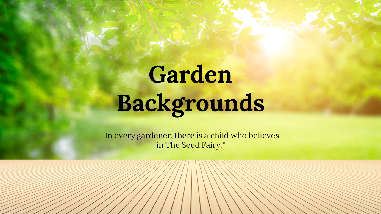 Garden Backgrounds For PowerPoint