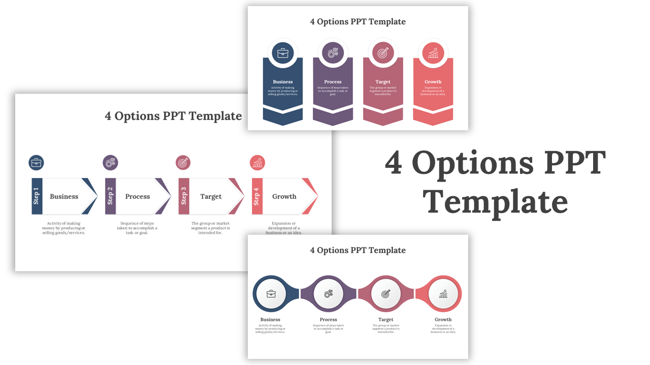 4 Options PPT Template