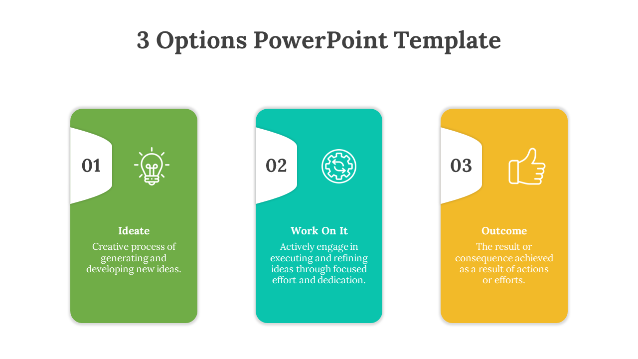 3 Options PowerPoint Template