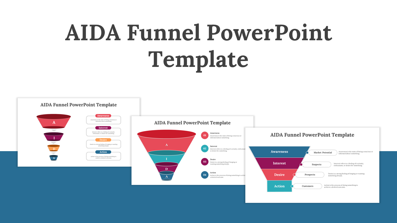 AIDA Funnel PowerPoint Template