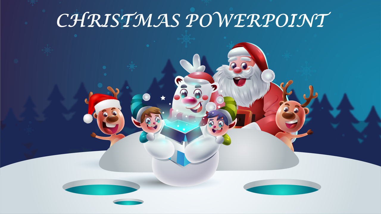 Happy Christmas PowerPoint Template Design
