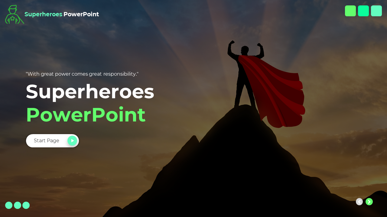 Superheroes PowerPoint Template PPT