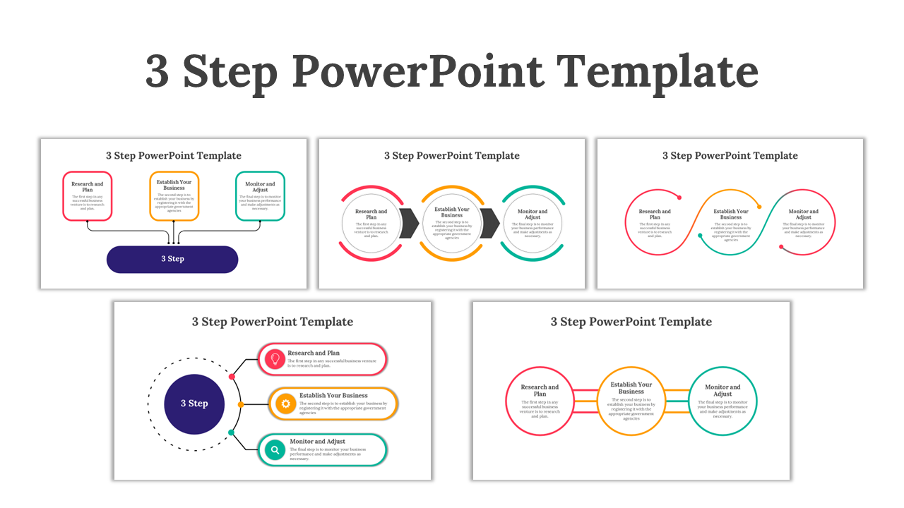 3 Step PowerPoint Template Download