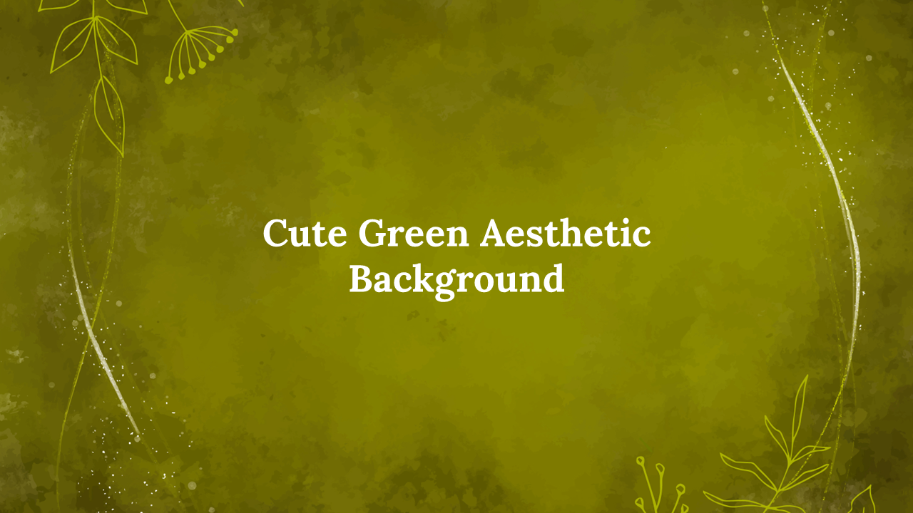 Cute Green Aesthetic Background