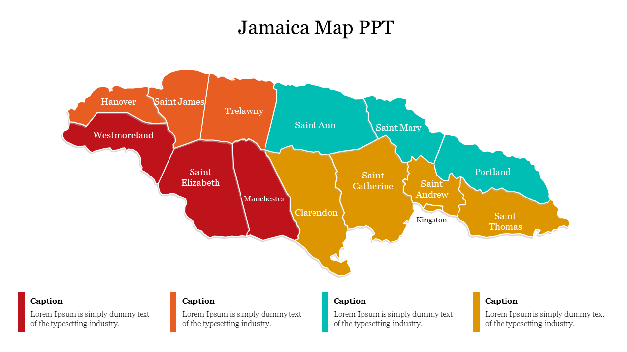Jamaica Map PowerPoint Presentation Download