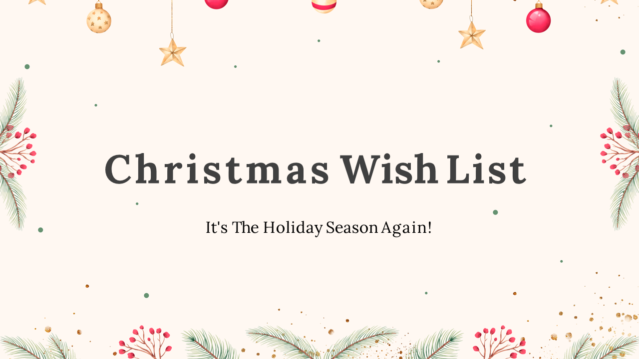 Aesthetic Christmas Wish List Paper