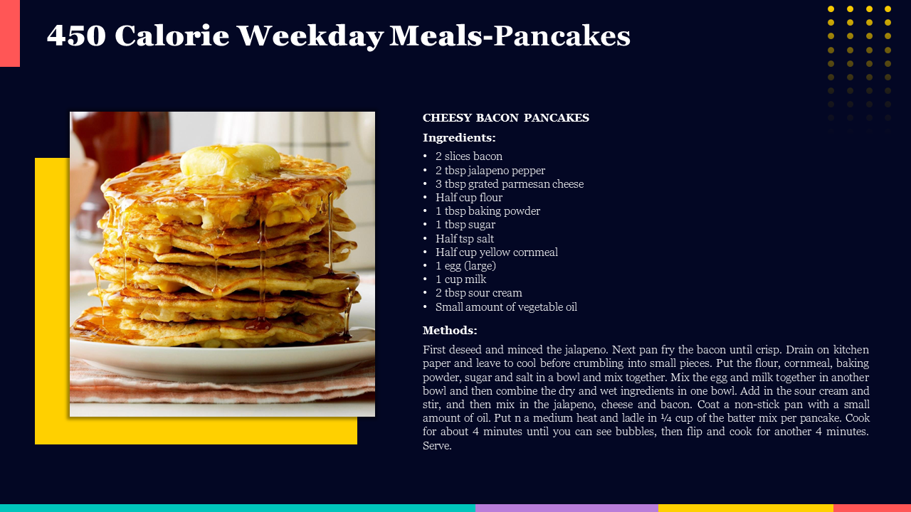 450-Calorie Weekday Meals PPT Template