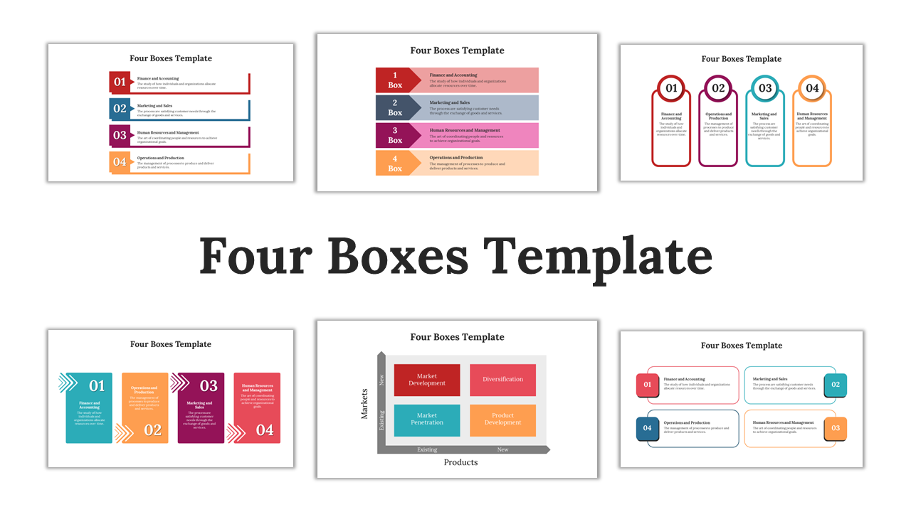 4 Boxes Template