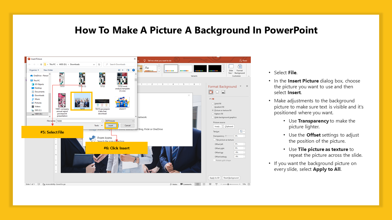 Tips On How To Make A Picture A Background In PowerPoint