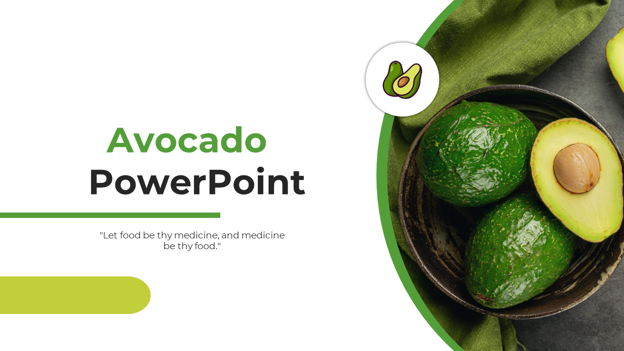 Avocado PowerPoint Template Free