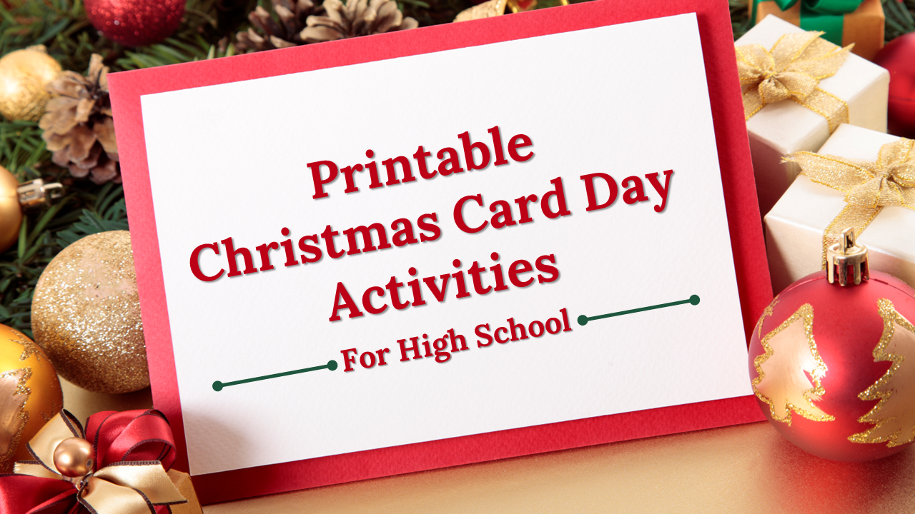 Printable Christmas Card Day Activities For High School