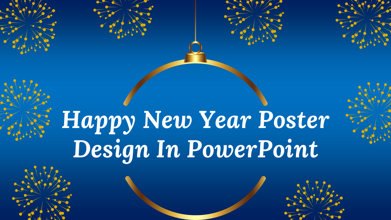Happy New Year Poster Design In PowerPoint