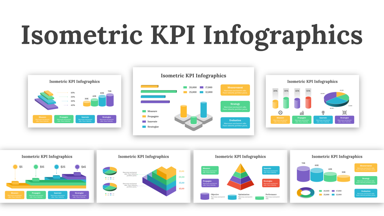 Isometric KPI Infographics