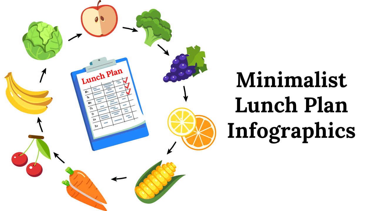 Minimalist Lunch Plan Infographics