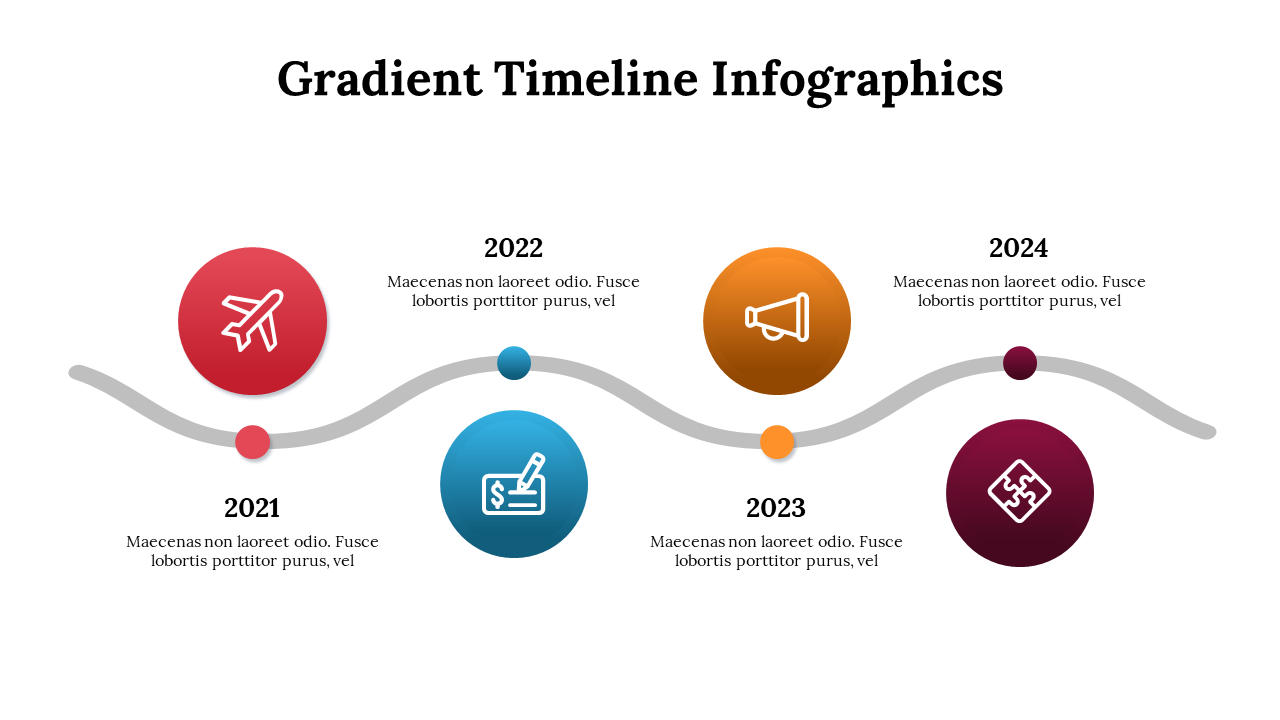 Gradient Timeline Infographics