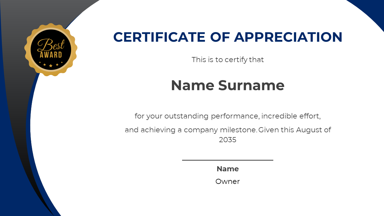 Editable Certificate Of Achievement Template