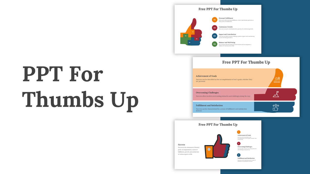 Free PPT For Thumbs Up
