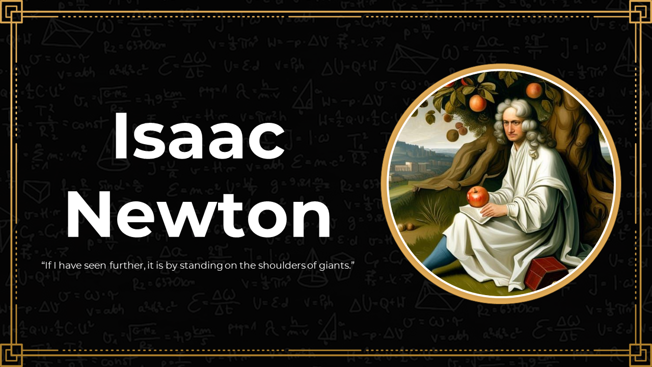 Isaac Newton PowerPoint And Google Slides Templates