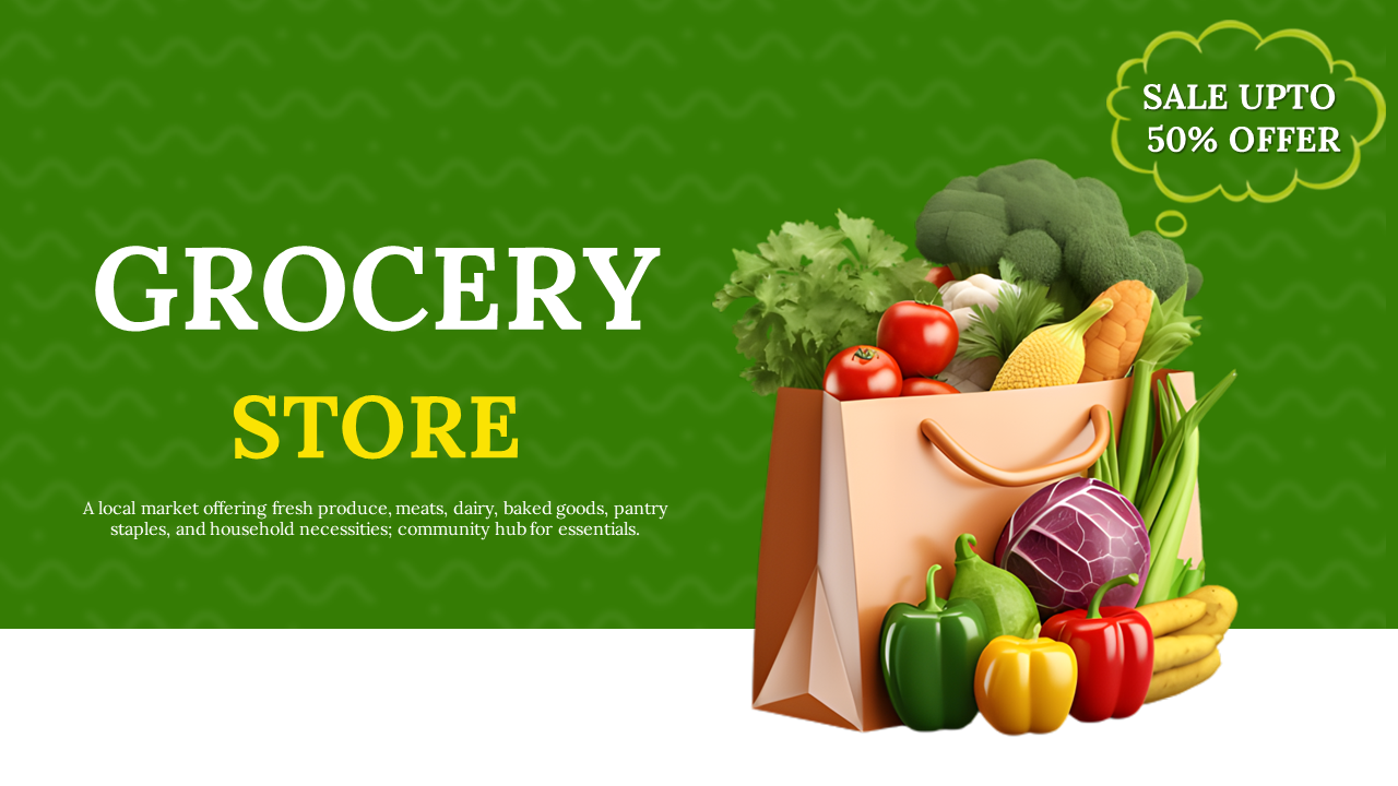 Innovative Grocery Store PowerPoint And Google Slides