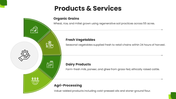 Agriculture Business Plan with green accents, farm photos, tractor image, rounded shapes, charts and financial layouts. - slide 5