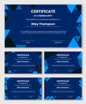 Professional online cybersecurity certificate highlighting threat awareness digital safety and security skills.