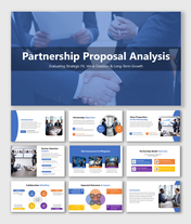 Partnership Proposal Analysis slides evaluating strategic fit, value creation, risks and growth potential now!
