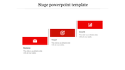 Three red rectangular blocks arranged horizontally with icons, each separated by dotted lines in a simple layout.