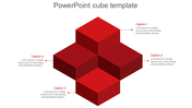 Four 3D red cubes arranged in a cross pattern, each linked to a caption with small circular connectors.