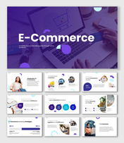 Create powerful and modern business presentations with this E-Commerce PowerPoint Template. Designed with a clean multicolor 