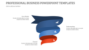 3D ribbon funnel diagram with three sections, each representing different stages of a business strategy.