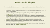 Slide with bold green title on beige background, featuring a bulleted list of shape editing steps and instructions.