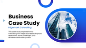 Business case study template for analyzing problems, strategy, implementation, results, and key business insights for growth 
