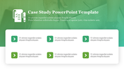 case study layout with a writing graphic and multiple placeholder text areas designed for audience engagement.