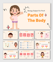 Biology Subject For Pre-K Parts Of The Body with interactive exercises and colorful illustrations of body parts and organs.