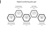 Best Digital Marketing Plan PPT In Grey Color Slide