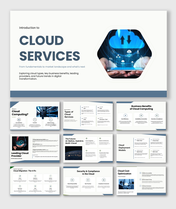Cloud services covering types (IaaS, PaaS, SaaS), benefits, providers, deployment models, security, and cost optimization.