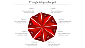 Circular infographic with eight dark and light red triangular segments, each numbered and captioned.