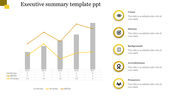 Attractive Executive Summary Template PPT With Chart Model