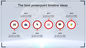 Illustrated lightbulb alongside four red placeholders, forming a clear infographic design placed in a white backdrop.