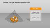 A triangular pyramid containing numbered orange balls, with a text box on the right for content.